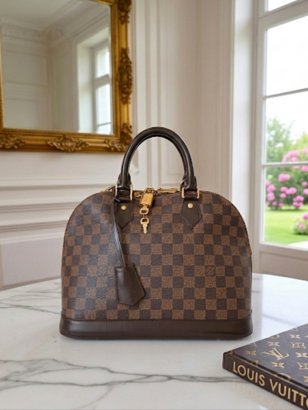 Louis Vuitton Alma 2015  PM Damier Ebene Pristine ✨ Lock & Clochette 🔥COA